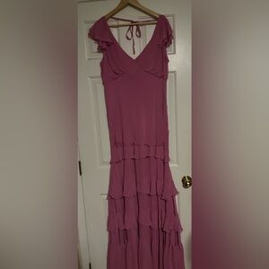 Asos tiered ruffle maxi dress